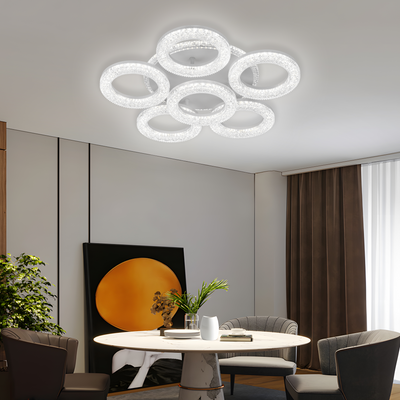 LED LED FREJA távirányítóval, 90W, 3000K/4000K/6000K, DIMILE, FEHÉR, KRISTALS