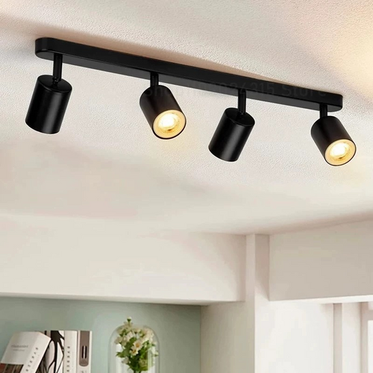 Modern klasszikus csillár, Joom lineáris kivetítővel, 4XGU10, fém, fekete, izzók nem tartozék LED csillárok alapértelmezett cím Alessandro Design