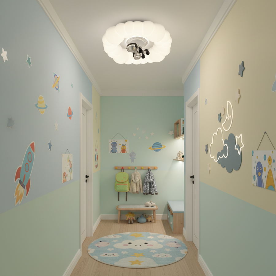 LED csillár CONSTELATION 49W, átmérő 49cm, hideg/meleg/semleges fény, fehér kék