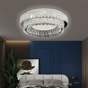 LED csillár LLC130/1CH, kristály és fém, 31 W, 1 kör, szabályozható, állítható magasságú, hideg/meleg/semleges fény, luxus világítás