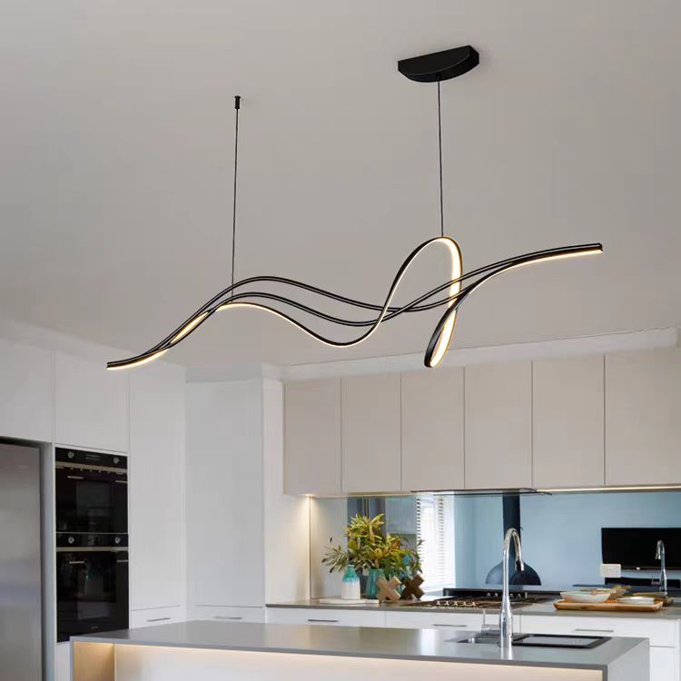 LED -vágy felfüggesztve az Infinity Halo 138W távirányítót, hideg/forró/semleges fény, instabil, fekete, állítható magasság