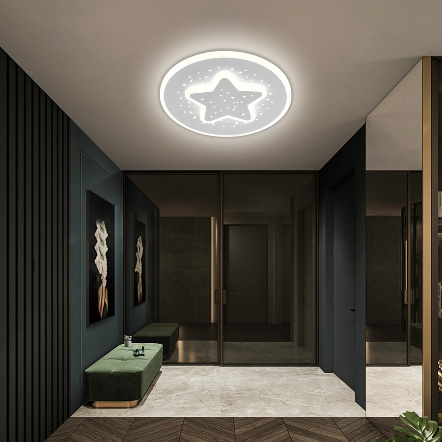 GUARENA LED csillár, 18W, hideg/meleg/semleges fény, fehér