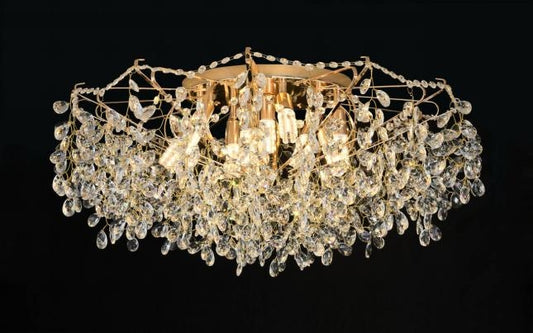 Kristály csillár CC9334/10FGD, 10x E14, átmérő 80cm, arany