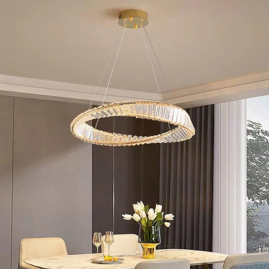LED -csillár távirányítóval és Luigi Crystal, 35W, hideg/forró/semleges fény, instabil, arany