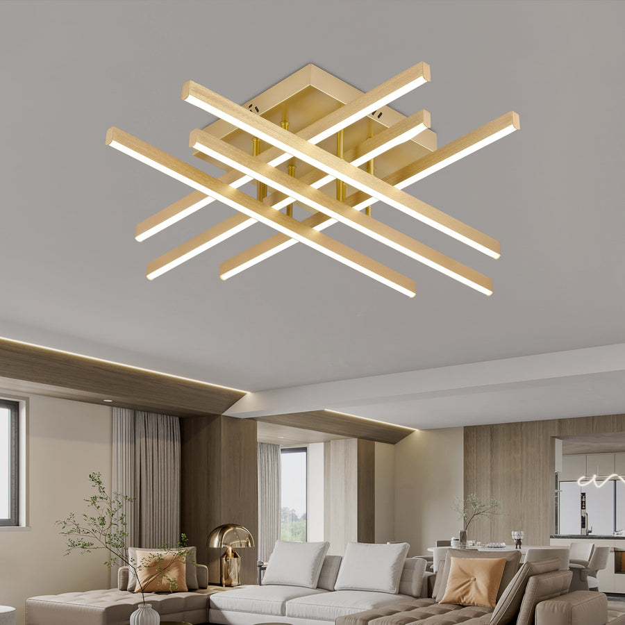 LED -csillár Aroldo távirányítóval, 43W, dimable, fekete
