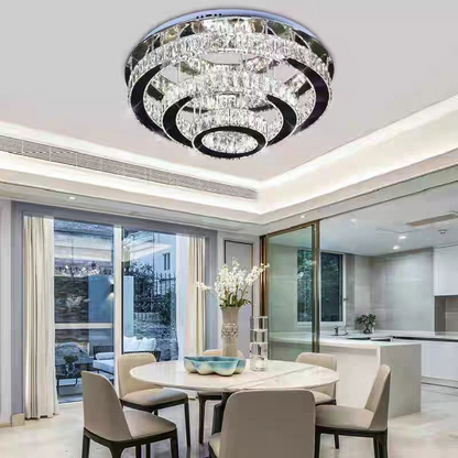 Crystal LED csillár LLC151/500CH, 64W, 3 elem, hideg/meleg/semleges fény, szabályozható, fényes króm