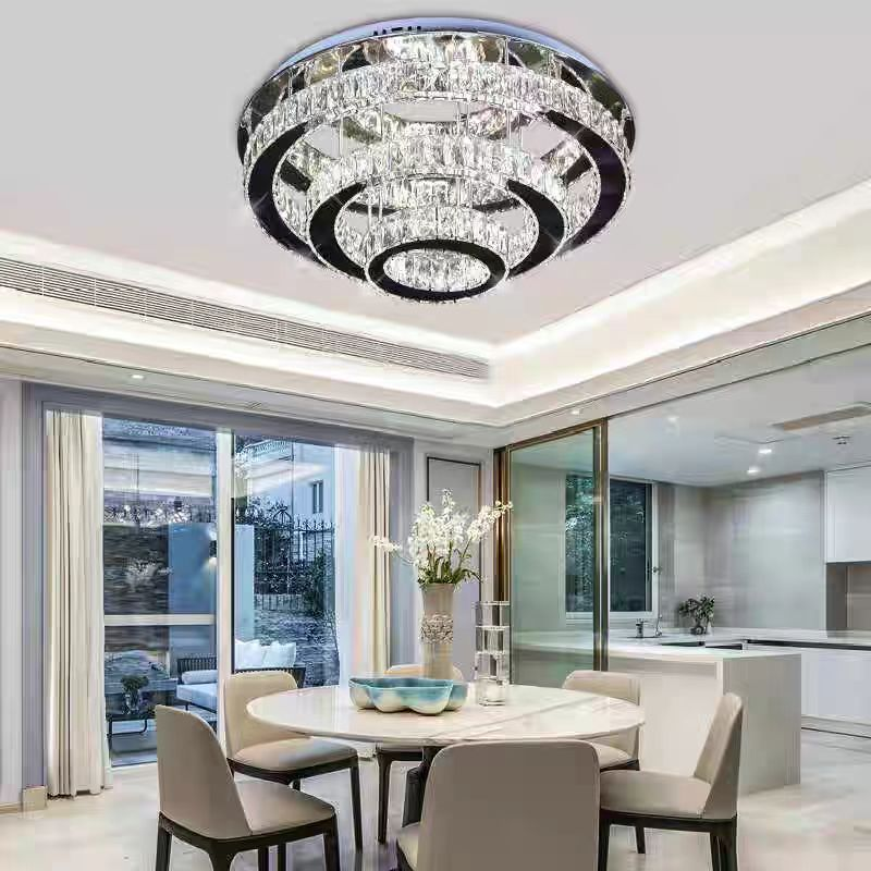 Crystal LED csillár LLC151/500CH, 64W, 3 elem, hideg/meleg/semleges fény, szabályozható, fényes króm