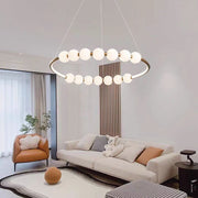 Felfüggesztett Lustra LED Acril Nova 57W távirányítóval, Beotal, 3000K/4000K/6000K, arany, fém és akril