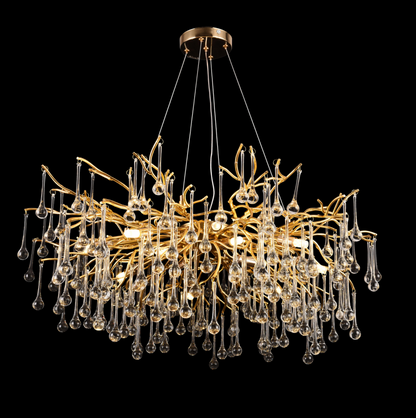 Crystal Chandelier Waltz Rhapsody, 9x G9, arany, 60 cm, állítható magasság