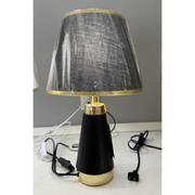 Veioza VZ210BK, 1x E27, fém és textil, fekete és arany