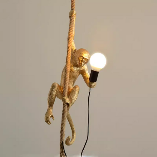 Corda Vintage csillár, 1xE27, rusztikus, húr és fém, 130 cm, fekete tartó