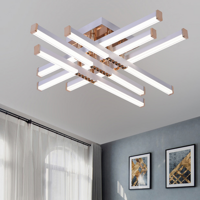 LED csillár távirányítóval LT178/6WH, 84W, 6 elem, hideg/meleg/semleges fény, szabályozható, fehér
