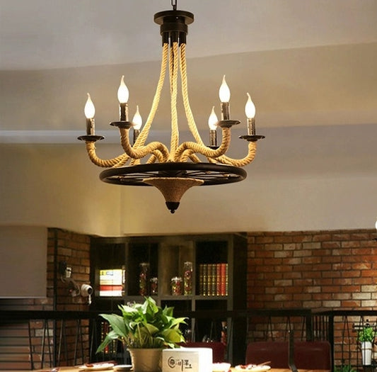 Lustrage vágy, 2*E27, barna, fém és zsineg