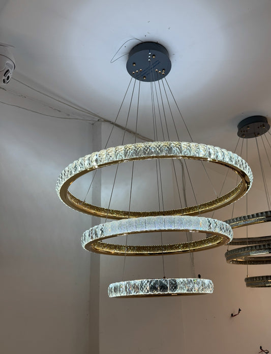 Crystal Chandelier, Kensington Magno, 75W, arany, 3 elem, állítható magasság, meleg/hideg/semleges fény