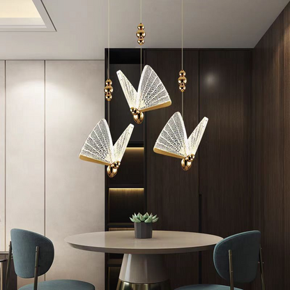Felfüggesztett vágyat LED LED Acril Valentina 21W távirányítóval, Davable, 3000K/4000K/6000K, arany, fém és akril