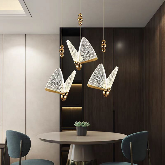 Felfüggesztett vágyat LED LED Acril Valentina 21W távirányítóval, Davable, 3000K/4000K/6000K, arany, fém és akril