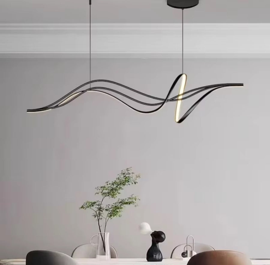 LED -vágy felfüggesztve az Infinity Halo 138W távirányítót, hideg/forró/semleges fény, instabil, fekete, állítható magasság