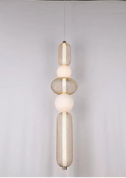 Függesztett LED csillár LM551/5GD, 28W, fény 3000/4000/6000K, arany, állítható magasság