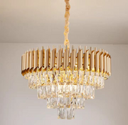 Crystal Chandelier Versailles Eleganza 8x E14, 49 cm átmérőjű, arany, állítható magasság