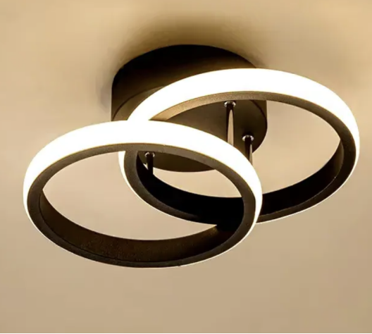 A LED LED -csúcs 24W, 2 kör, hideg/forró/semleges fény, fekete kering
