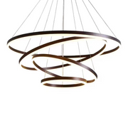 LED -csillár, Casian távirányítóval, 130W, 4 kör, hideg/forró/semleges fény, instabil, fekete, állítható magasság