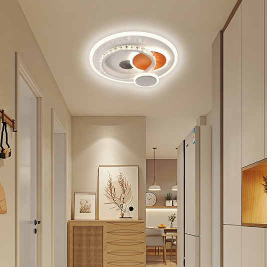 Heliox Crystal LED csillár, 45W, 4 kör, hideg/forró/semleges fény, fehér