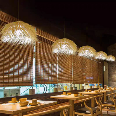 Vintage szalmacsillár LV811, 1xE27, rusztikus, 100cm