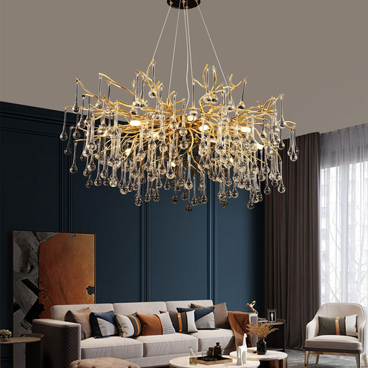 Crystal Chandelier Waltz Rhapsody, 9x G9, arany, 60 cm, állítható magasság