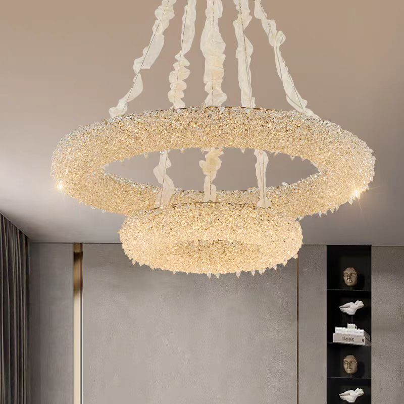 Crystal Chandelier, Hohenzollern Imperio, 59W, 100 cm átmérőjű, hideg/forró/semleges fény, arany, állítható magasság