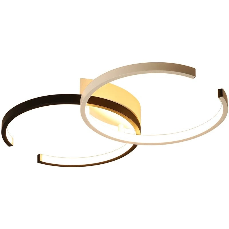 LED csillár távirányítóval VECTOR SEMIARC 40W, 2 elem, hideg/meleg/semleges fény, szabályozható, fekete fehér