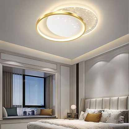 LED -csillár távirányítóval Lunaro 110W, 2 kör, hideg/forró/semleges fény, instabil, fehérarany