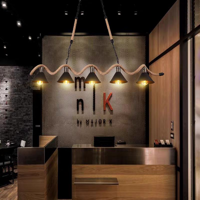 Lustrage Lust, 5*E27, barna, fém és zsineg