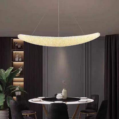 Modern csillár kristály, ritmikus lago, 40W, hosszúság 80 cm, arany, állítható magasság