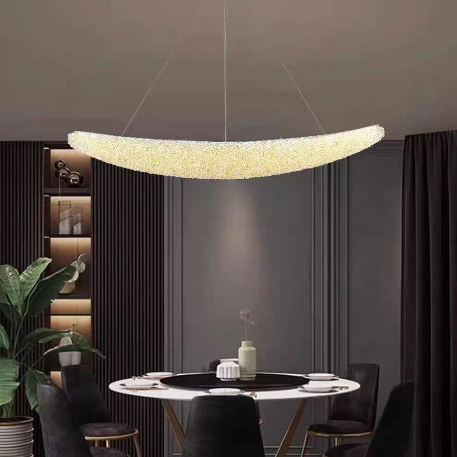 Modern csillár kristály, ritmikus lago, 40W, hosszúság 80 cm, arany, állítható magasság