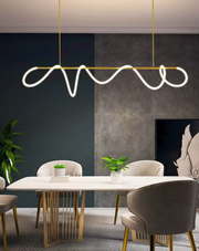Lustra felfüggesztett LED Acril Elara 96W távirányítóval, Beotal, 3000K/4000K/6000K, arany