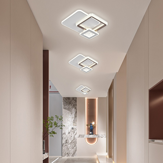 LED LED nyxora 36W, 3 négyzet, hideg/forró/semleges fény, fekete