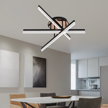 LED csillár távirányítóval LT179/3BK, 41W, 3 elem, hideg/meleg/semleges fény, szabályozható, fekete