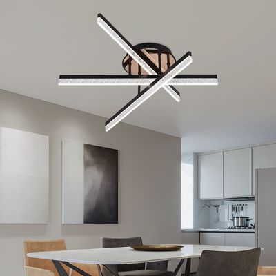 LED -csillár Gio távirányítóval, 43W, 4 elem, hideg/semleges fény/semleges, fehér, fehér