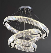LULUS LED PRISM LUMINIS, CRYSTAL ÉS MÉG, 210W, 4 CIRCLES, DIMILE, állítható magasság, hideg/forró/semleges fény, fényűző világítás