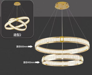 Crystal Chandelier, Magno Linderhof, 75W, 60 cm átmérőjű, hideg/forró/semleges fény, arany, állítható magasság