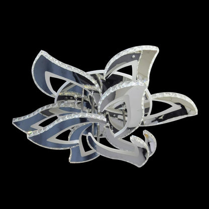 LED -csillár Meibes távirányítóval, 300W, 9 virág, hideg/forró/semleges fény, instabil, ezüst