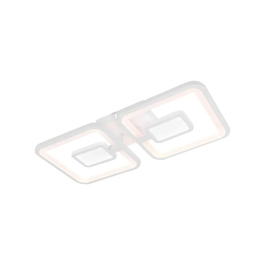 LED -vágy távirányítóval, Felix, 2 négyzet, 77W, hideg/forró/semleges fény, instabil, fehér