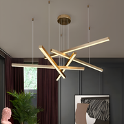 LED -csillár, Ginevra 31W távirányítóval, 5 elem, hideg/forró/semleges fény, arany
