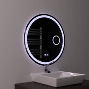 60 cm -es kerek LED -tükör, luxor érintés, leolvasztási rendszer, dimablable