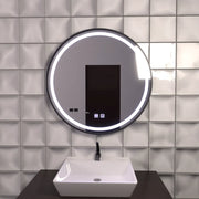 60 cm -es kerek LED -tükör, lucea érintés, leolvasztási rendszer