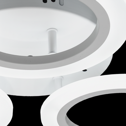 NAGY 27W-os LED csillár, 3 kör, Semleges fény, Fehér