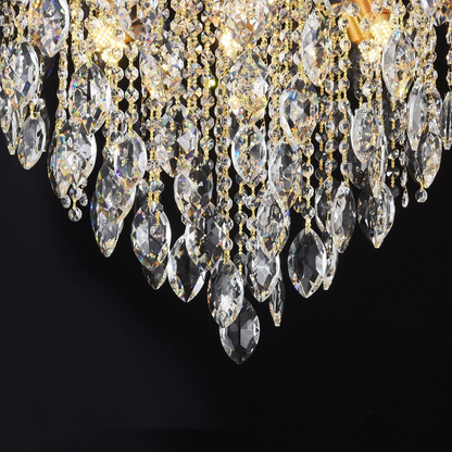 Crystal Chandelier fiamma, 6x E14, 45 cm átmérőjű, arany