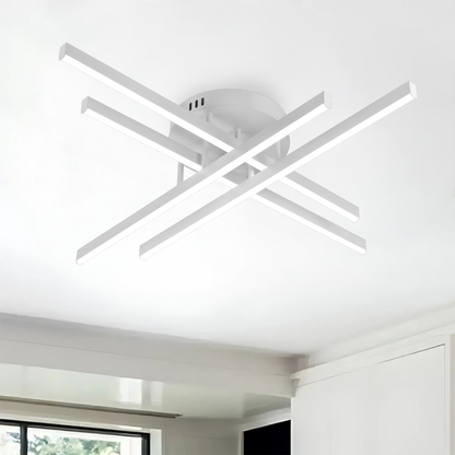 LED -csillár Gio távirányítóval, 43W, 4 elem, hideg/semleges fény/semleges, fehér, fehér