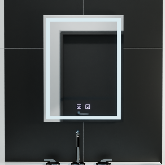 Tükör LED téglalap alakú 60x80cm érintéses NOx eltorzító rendszer