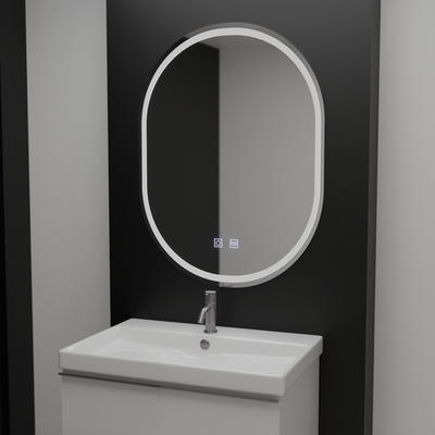 Tükör LED ovális 60x80cm Velara érintő dimablasztó rendszer